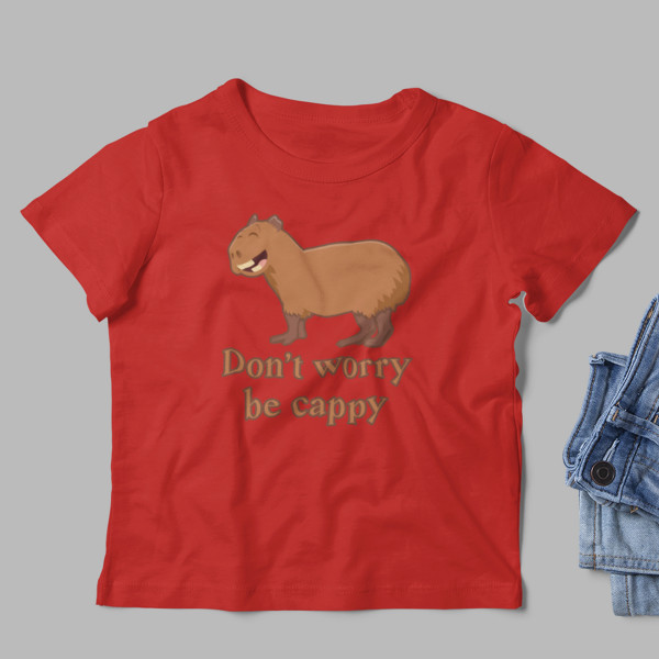Kinder-T-shirt "Don't worry be cappy"