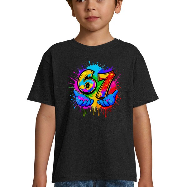 Kinder-T-Shirt "Six seven"