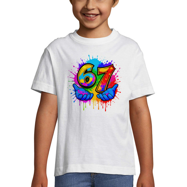 Kinder-T-Shirt "Six seven"