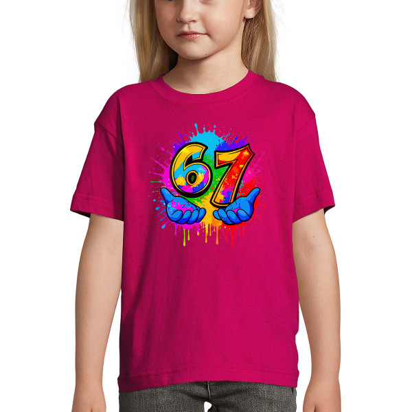 Kinder-T-Shirt "Six seven"