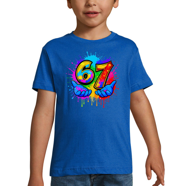Kinder-T-Shirt "Six seven"