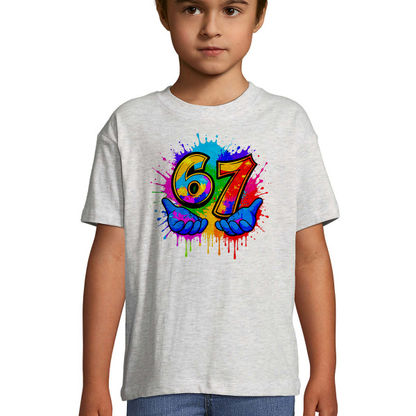 Kinder-T-Shirt "Six seven"