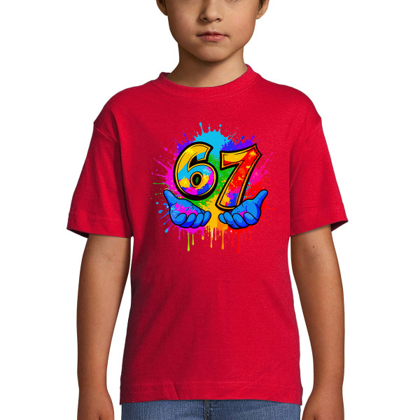 Kinder-T-Shirt "Six seven"