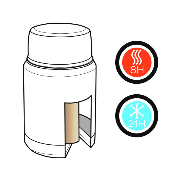 Vakuum-Thermoskanne mit Löffel "Swiss Peak Elite" (mit optionaler Gravur gegen Aufpreis)