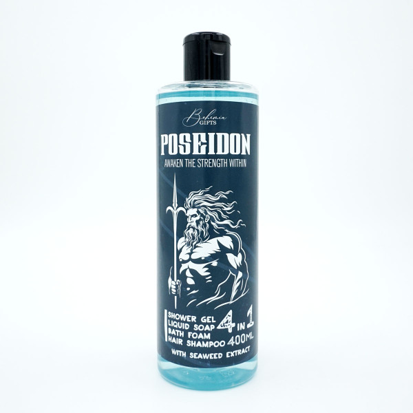 Duschgel, Shampoo, Schaum und Seife für Männer 4in1 „Poseidon“ (400ml) Duschgel, Shampoo, Schaum und Seife für Männer 4in1 „Poseidon“ (400ml)