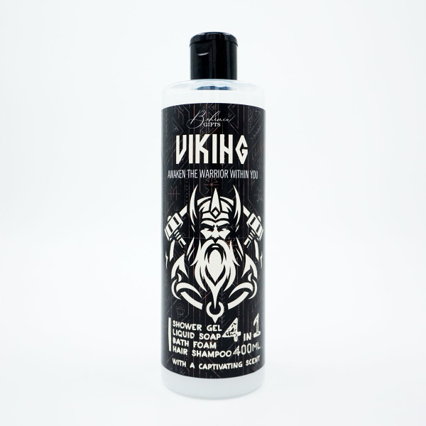 Duschgel, Shampoo, Schaum und Seife für Männer 4in1 „Viking“ (400ml)