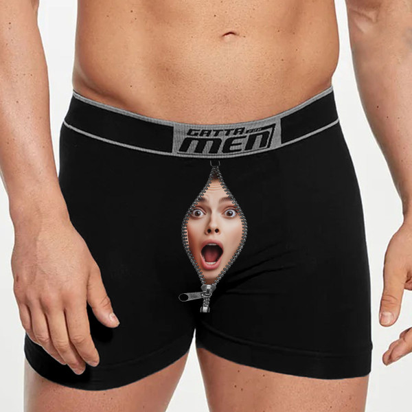 Männerunterwäsche „Zipper“ mit Ihrem Wunschfoto