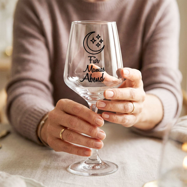 Weinglas "Für Mamas Abend" (400ml)