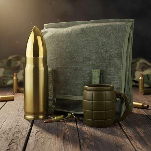 Geschenkset zum Thema Militär "Bullet & Grenade"