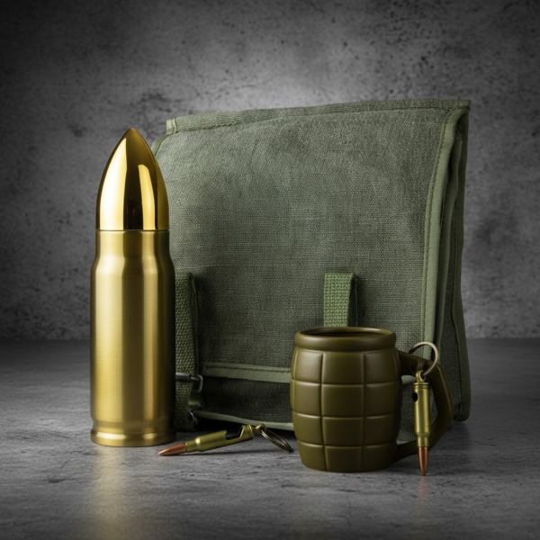 Geschenkset zum Thema Militär "Bullet & Grenade"