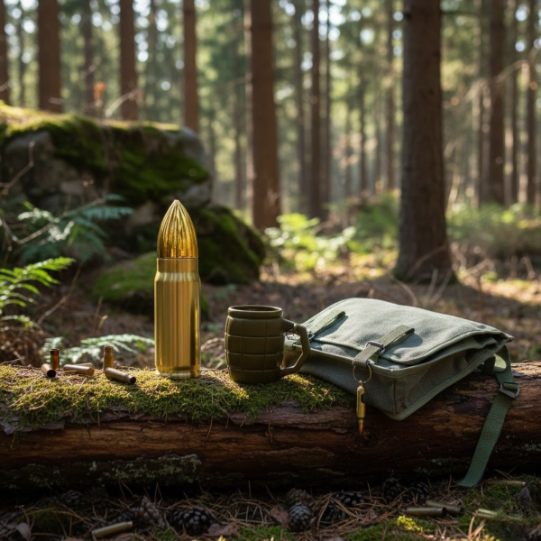 Geschenkset zum Thema Militär "Bullet & Grenade"